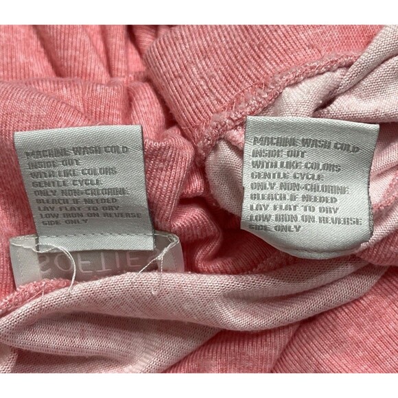 Softies Dream JerseyCowl Neck Lounge Set Peach Sz L/XL Quiet Luxury Athleisure - Picture 13 of 14